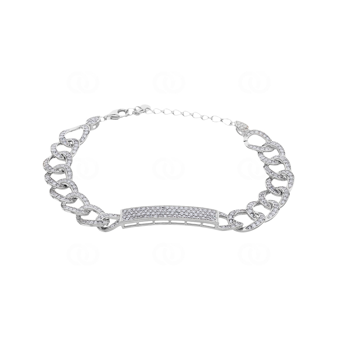 Armband 925 Silber rhodiniert mit Zirkonia