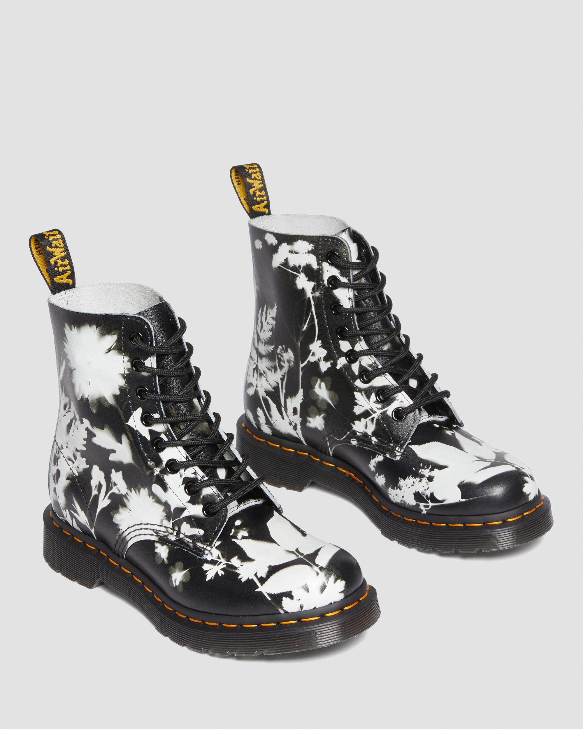 1460 Pascal Floral Shadow Leather Lace Up Boots