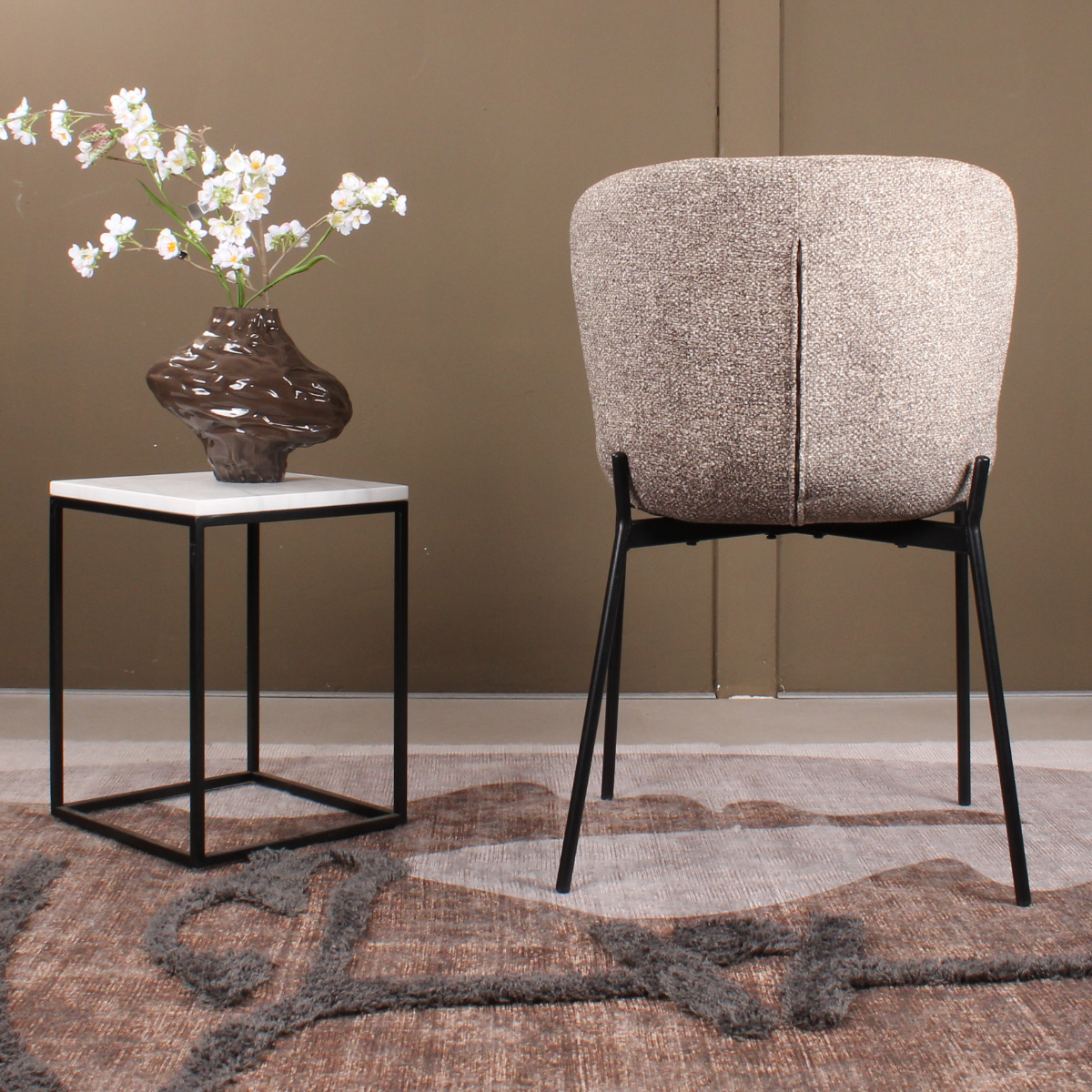 DS4U - Vera eetkamerstoel stof - taupe