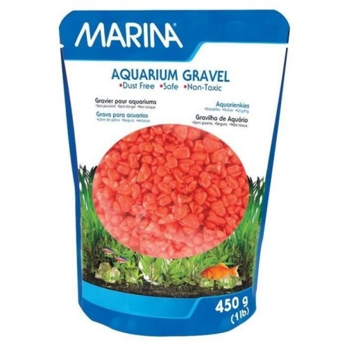 Cascalho laranja Marina para aquários