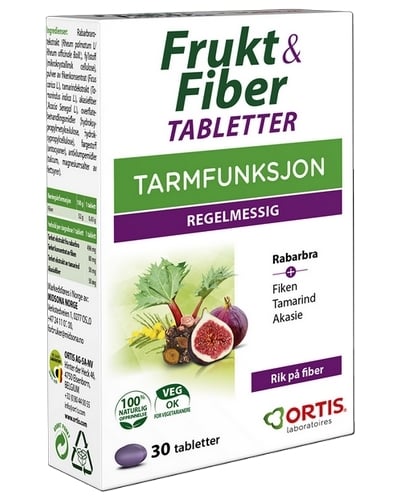 Frukt & Fiber 30 Tabletter
