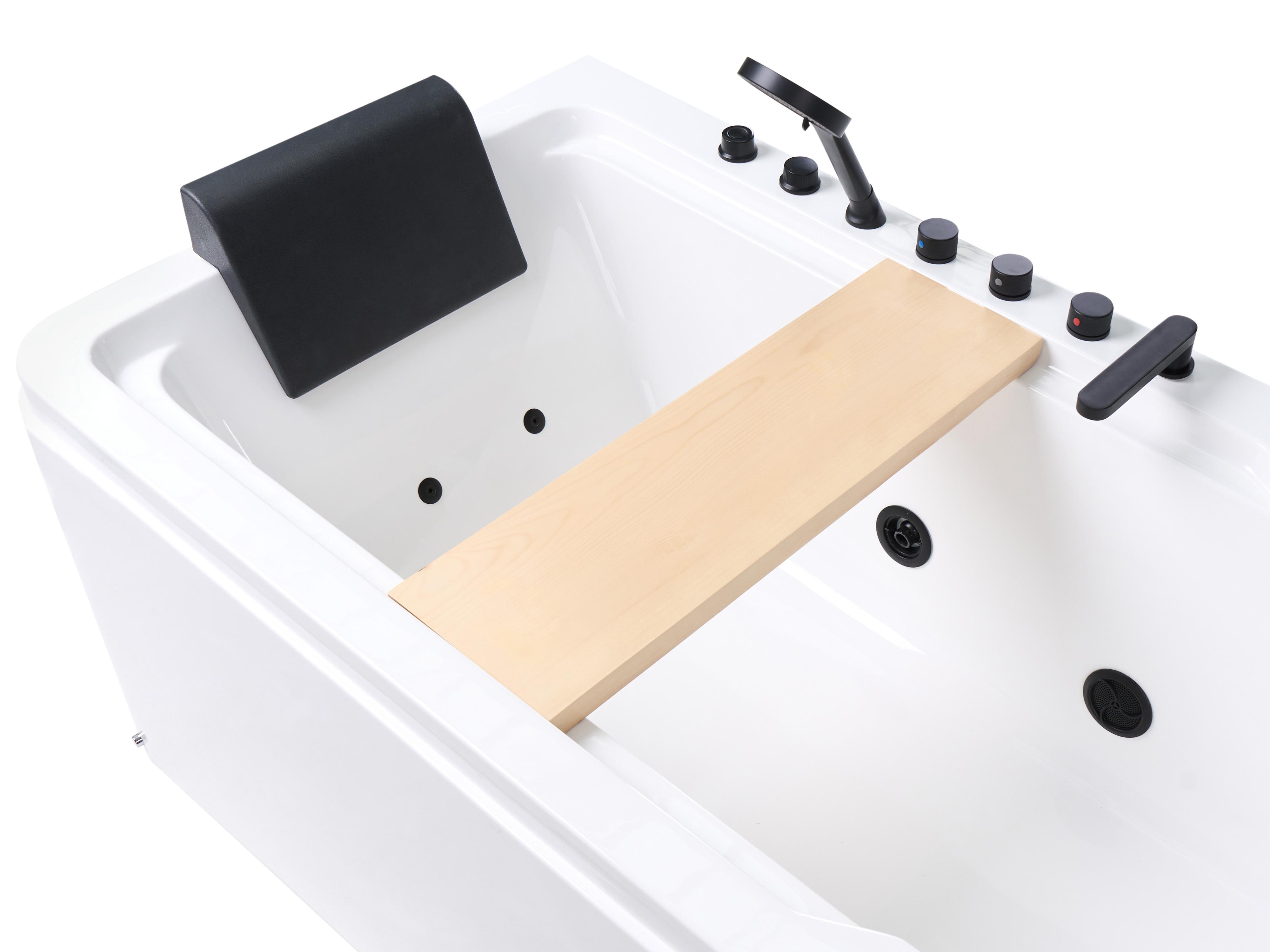 Hoek bubbelbad CAMALU 180 x 86 cm Wit