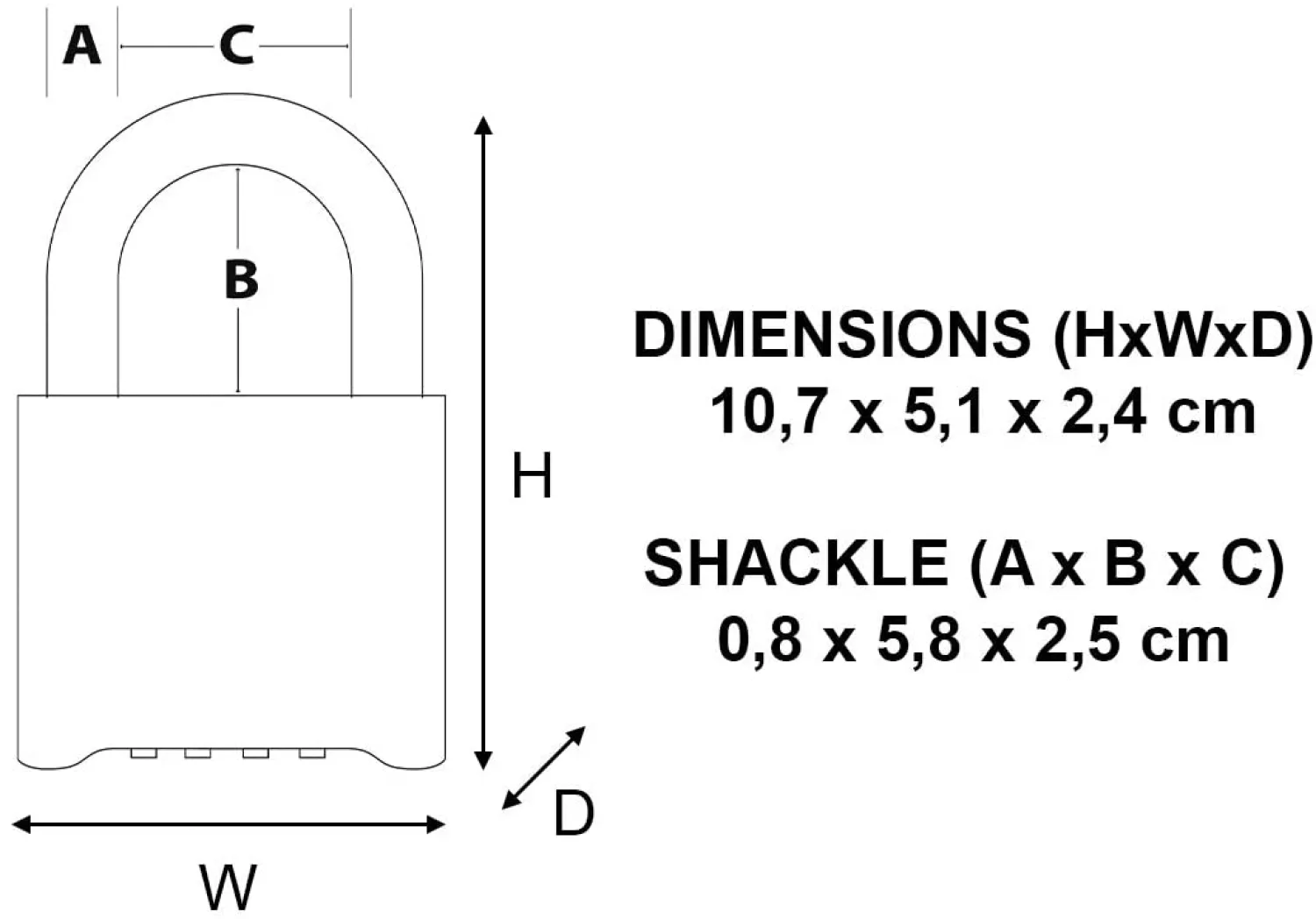 Master Lock 175EURDLH Hangslot 52 mm breed - cijfercode - 51 mm lange beugel