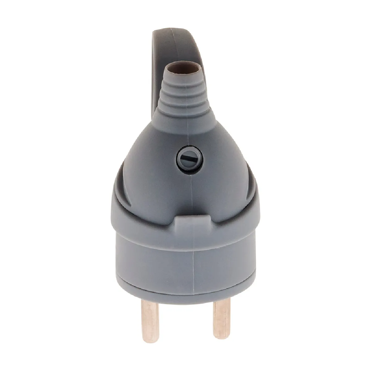 Zenitech Fiche mâle anneau avec ergot 16A 2P+T - Gris