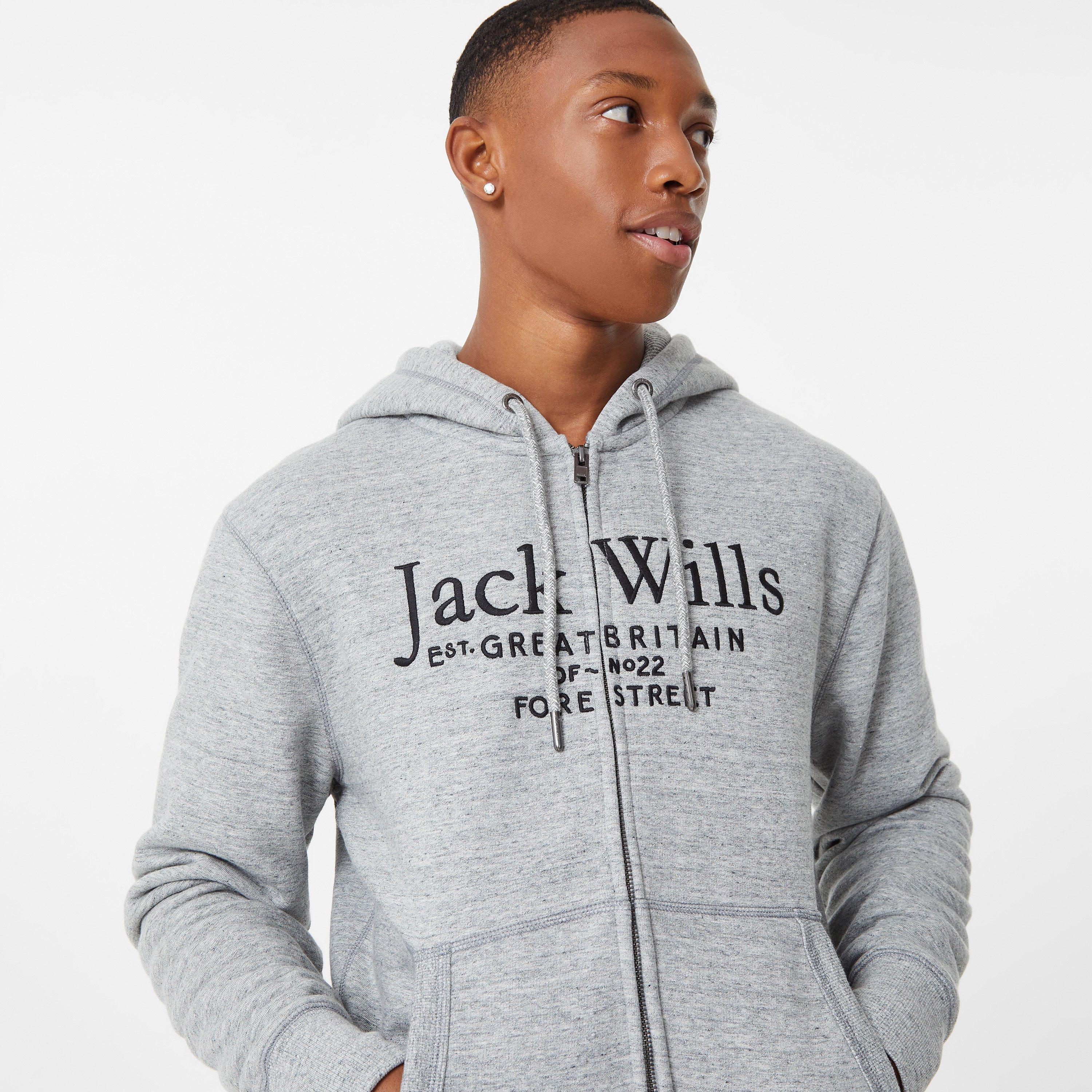 Jack Wills Pinebrook Graphic Zip Hoodie