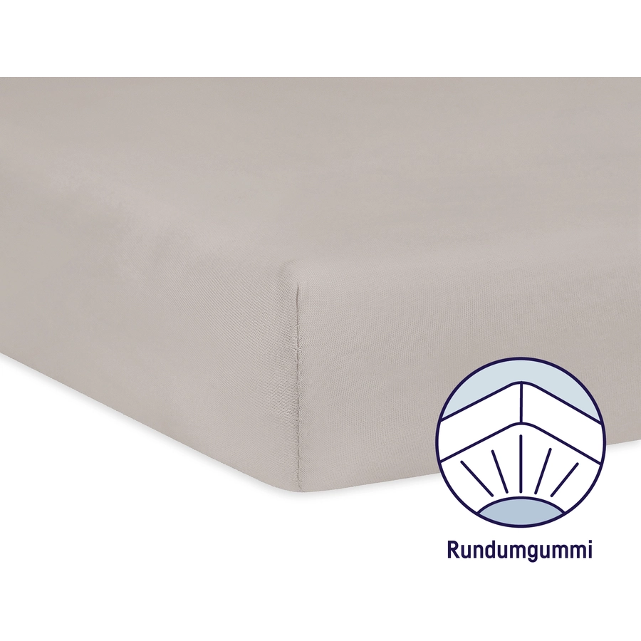 JULIUS ZÖLLNER Spannbetttuch Doppelpack Jersey taupe