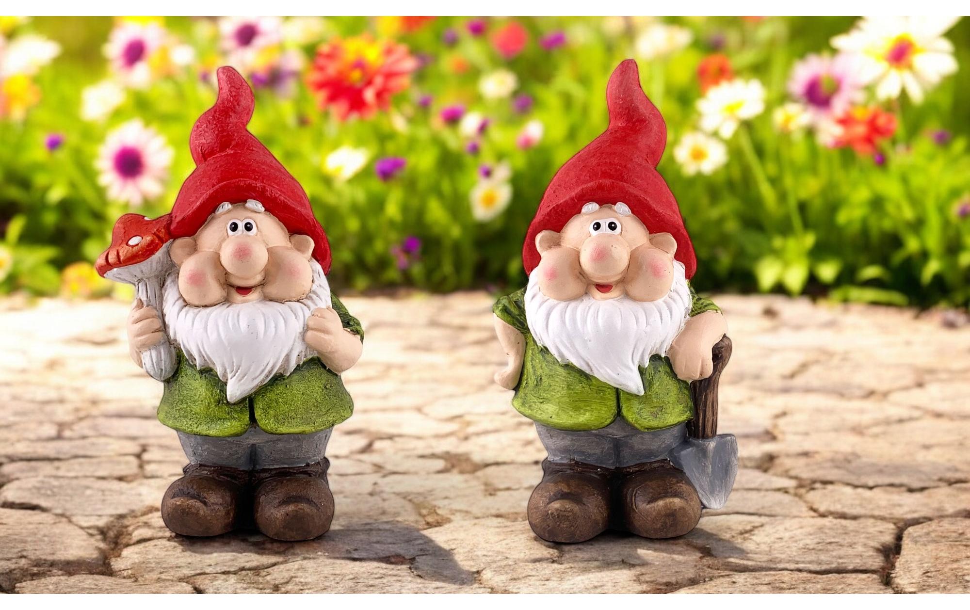 Dekofigur Gartenzwerg 2er Set, 21 cmGartendekoration