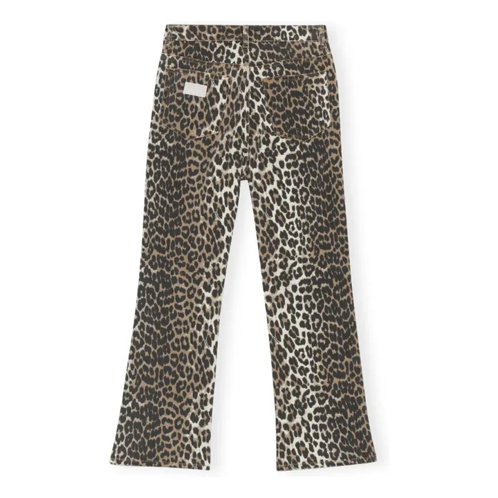 Ganni Jean Flare Imprimé Coton Bio | Léopard