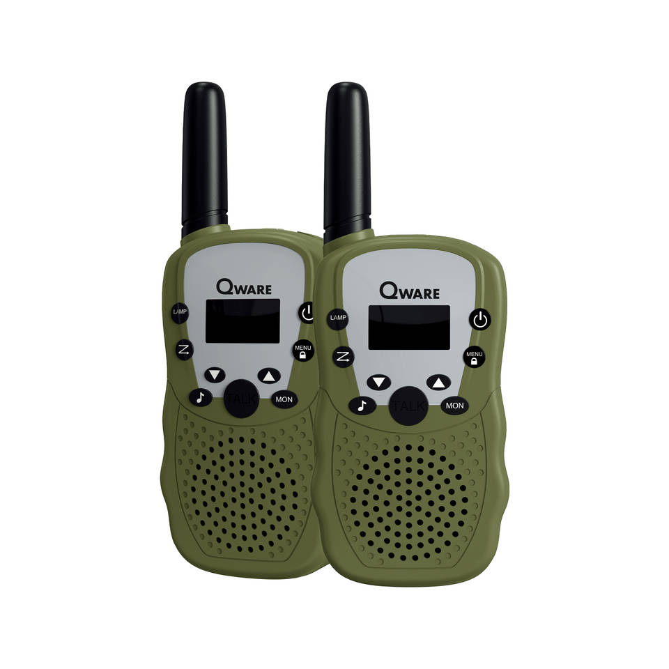 Qware walkie talkie set - groen