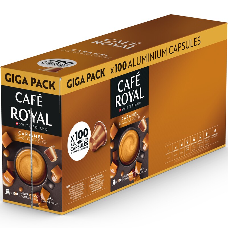 Café Royal Kaffeekapseln Caramel, 100 Stück