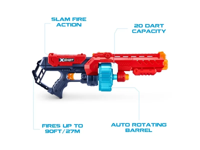 X-Shot Excel Turbo Fire Foam Dart Blaster with Slam Fire