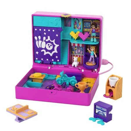 Mattel Polly Pocket Spielparadies Schatulle, Set inkl. 2 Figuren & Zubehör