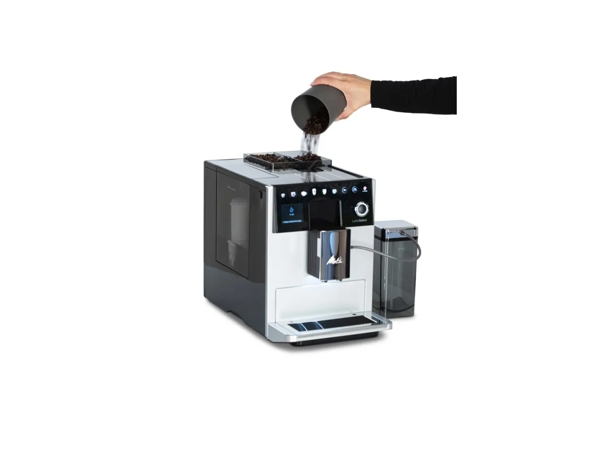 Melitta F63/0-201, Espressomaskine, 1,8 L, Kaffebønner, Indbygget kværn, 1400 W, Sølv