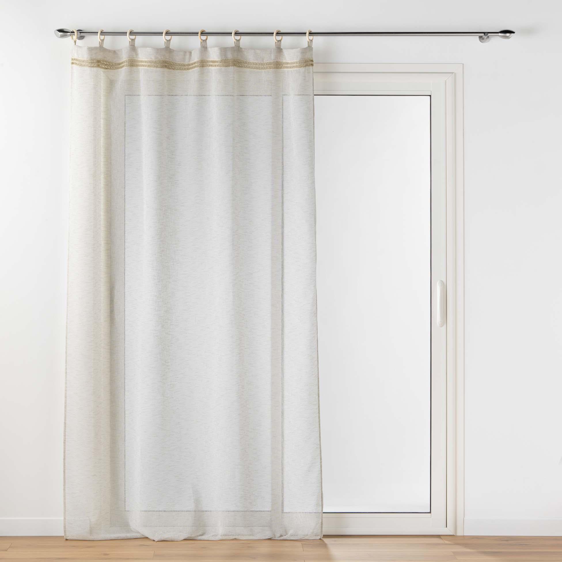 PANNEAU OEILLETS BOIS 140X240CM TISSE ET FANTAISIE MILEO LIN