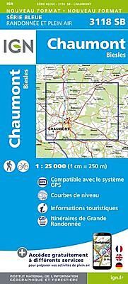 IGN - 3118 SB CHAUMONT BIESLES 1 25 000