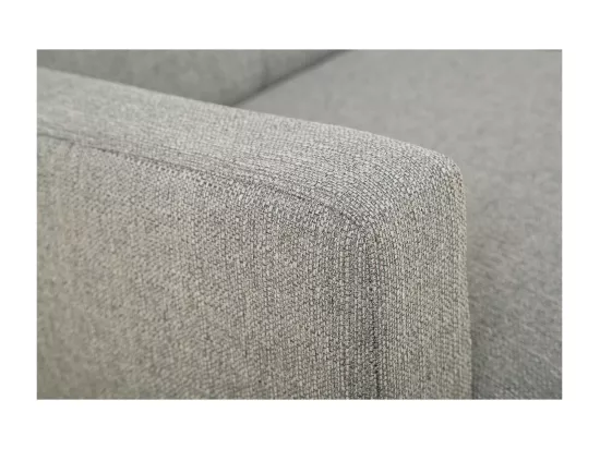 Canapé scandinave 2 places en tissu gris et bois clair MOON