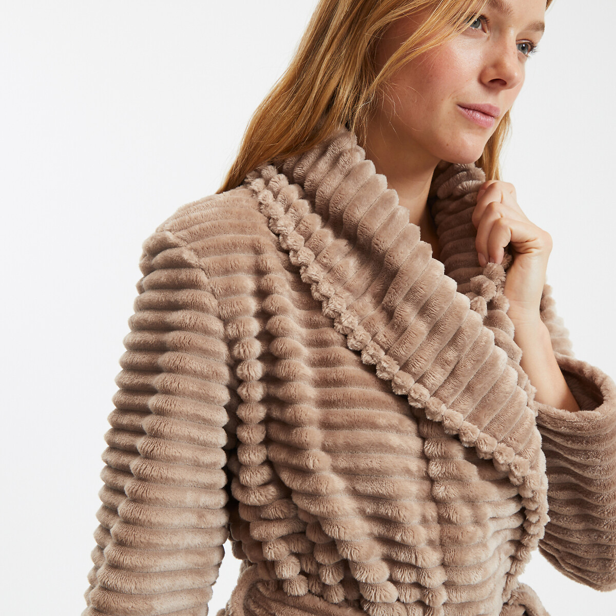 SO'HOME<br>Robe de lã com efeito listrado