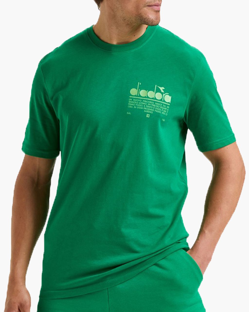 Diadora Sport T-Shirt SS Manifesto Groen T-Shirt