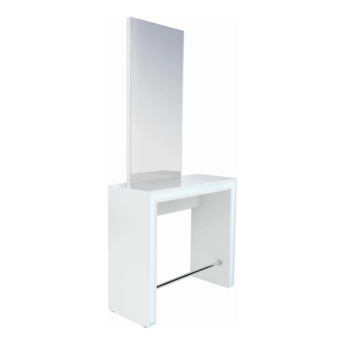 Coiffeuse ORLANDO Murale 1 place Finition Mate Eclairage LED
