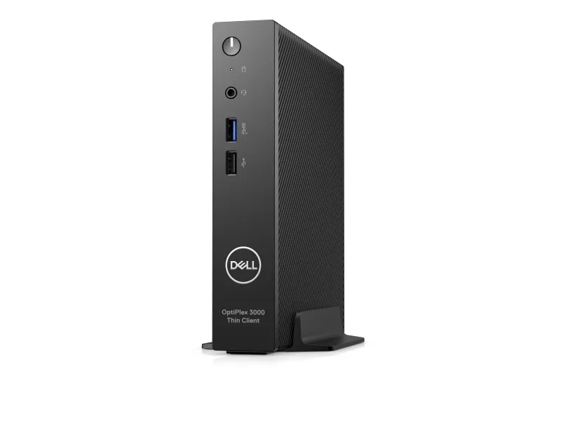 Dell OptiPlex 3000 Thin Client - Tynd klient - DTS 1 x Celeron N5105 / op til 2.9 GHz - RAM 4 GB - flash - eMMC 32 GB - UHD Graphics - Gigabit Ethernet - Dell ThinOS - skærm: ingen - sort - BTS - med 3 års Dell ProSupport