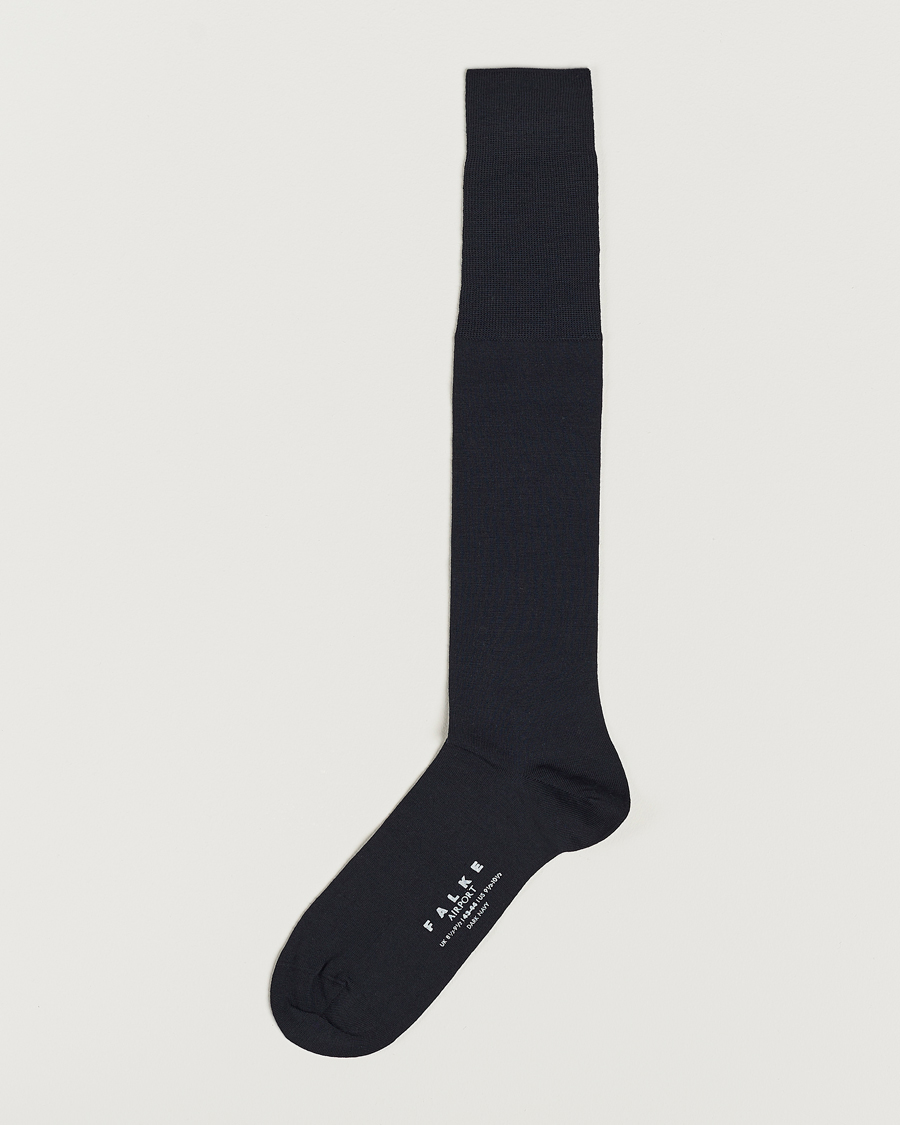 Falke Airport Knee Socks Dark Navy