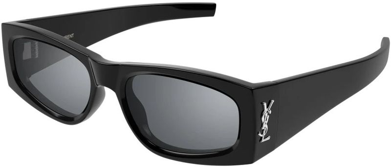 SAINT LAURENT - SL M140 - Zonnebril - Zwart - Acetaat - Zilveren Lenzen