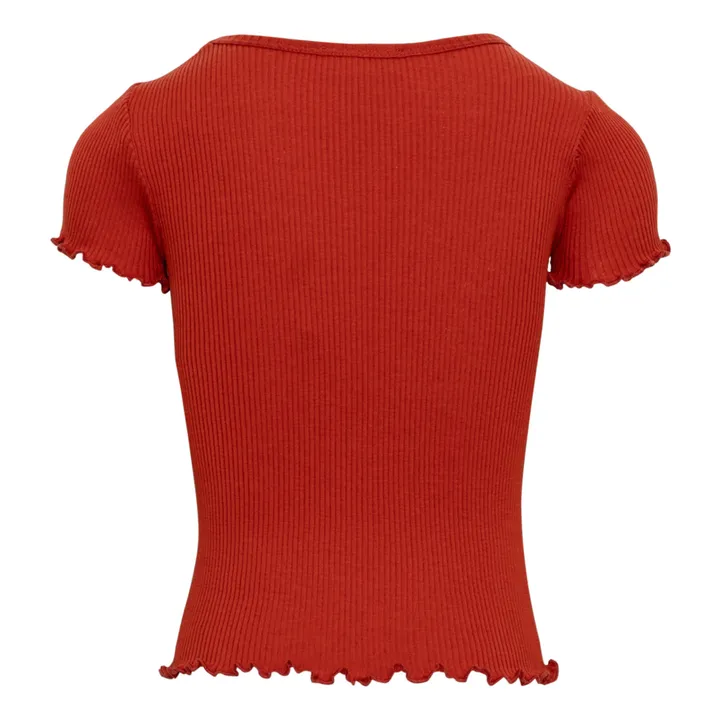 Minimalisma T-Shirt en Soie Blomst | Rouge