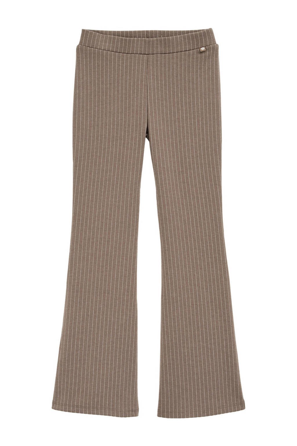 WE Fashion flared broek zand