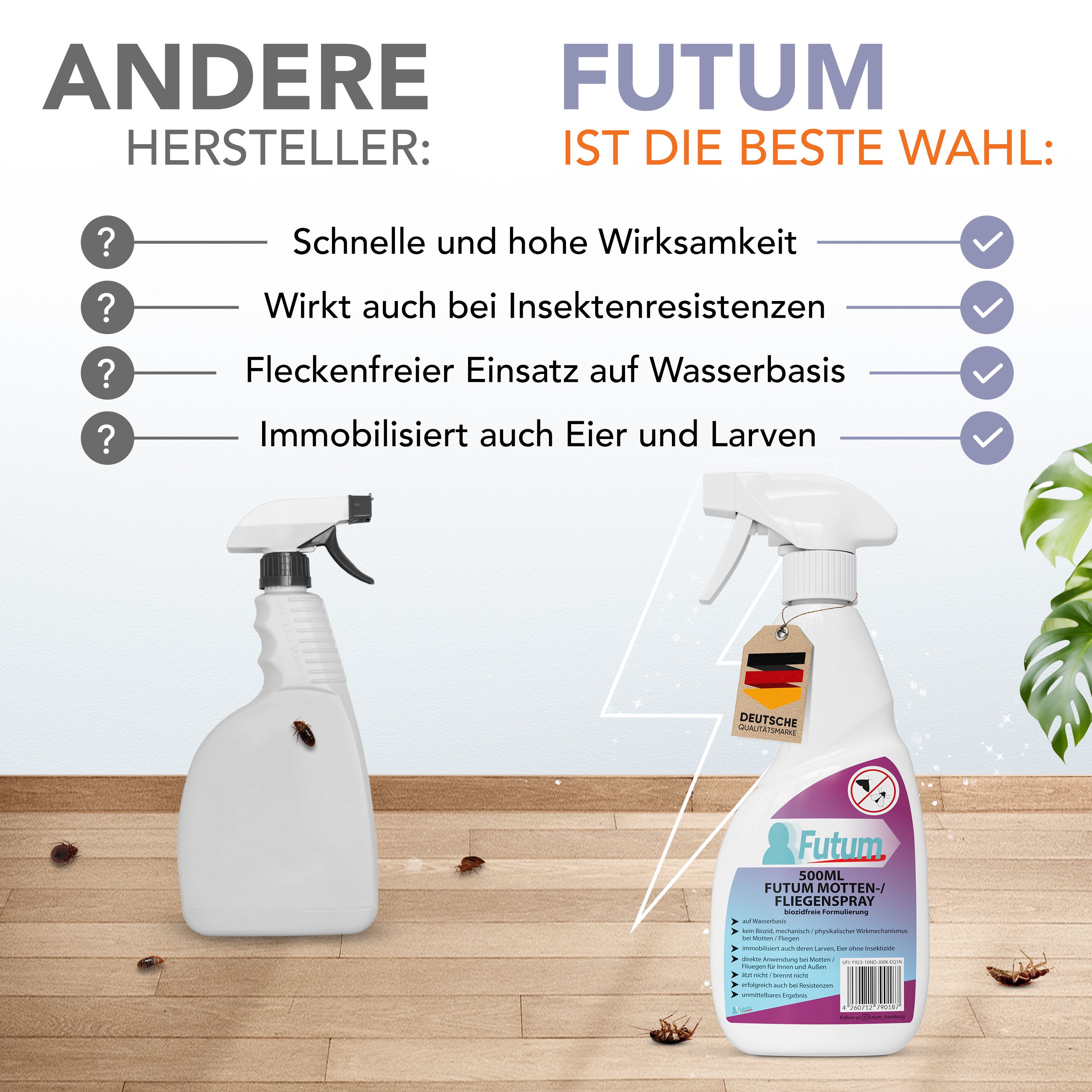 FUTUM 500ml Motten- / Fliegenspray