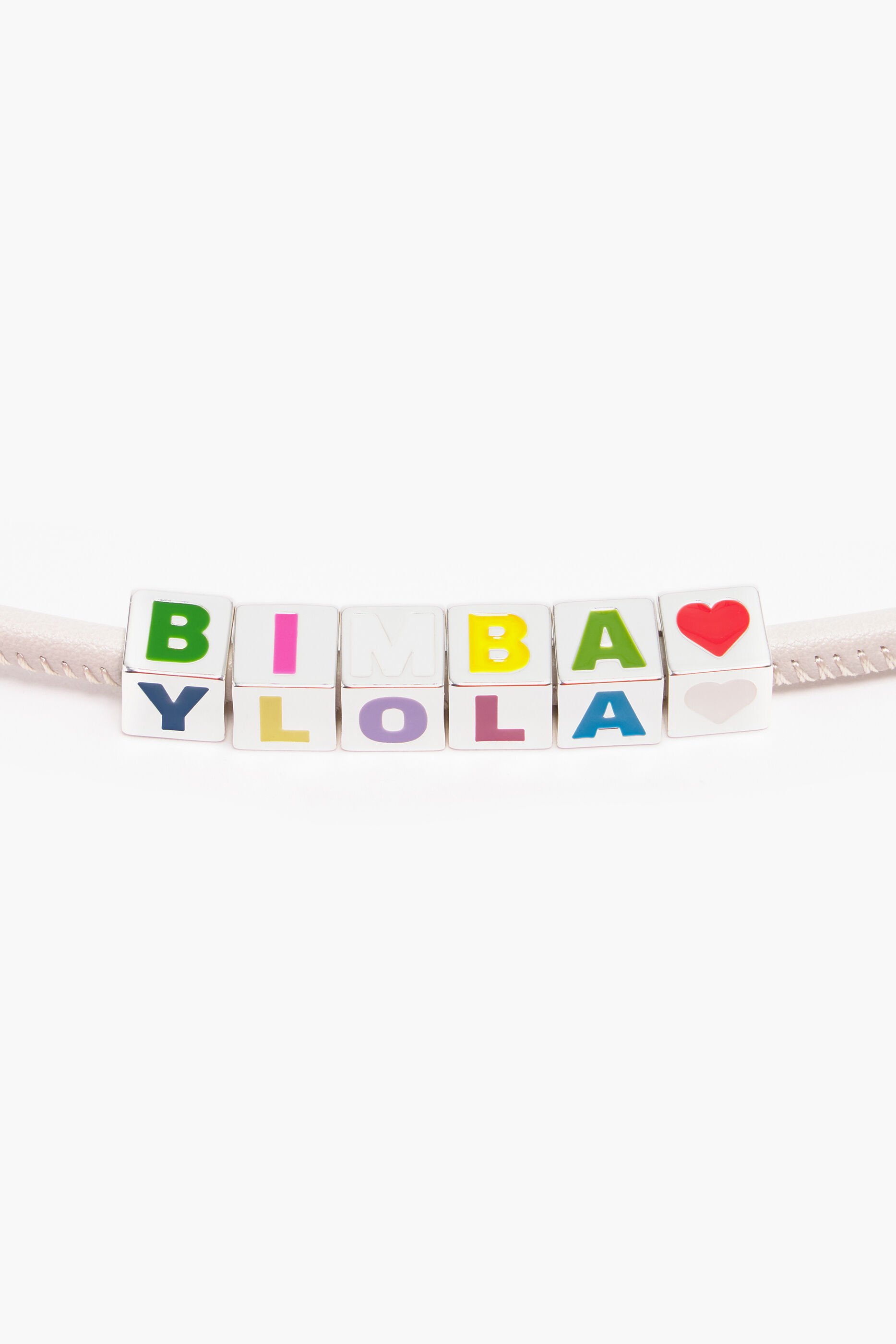 Pulseira de couro marfim