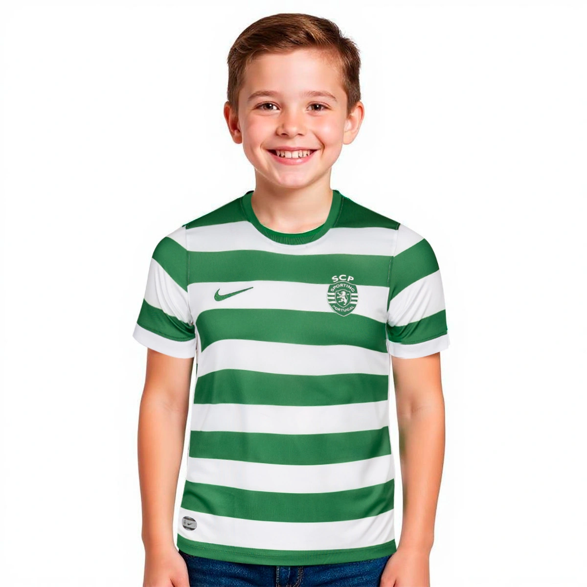 Camisola Nike Sporting Portugal Primeiro Equipamento 2025-2026 Criança