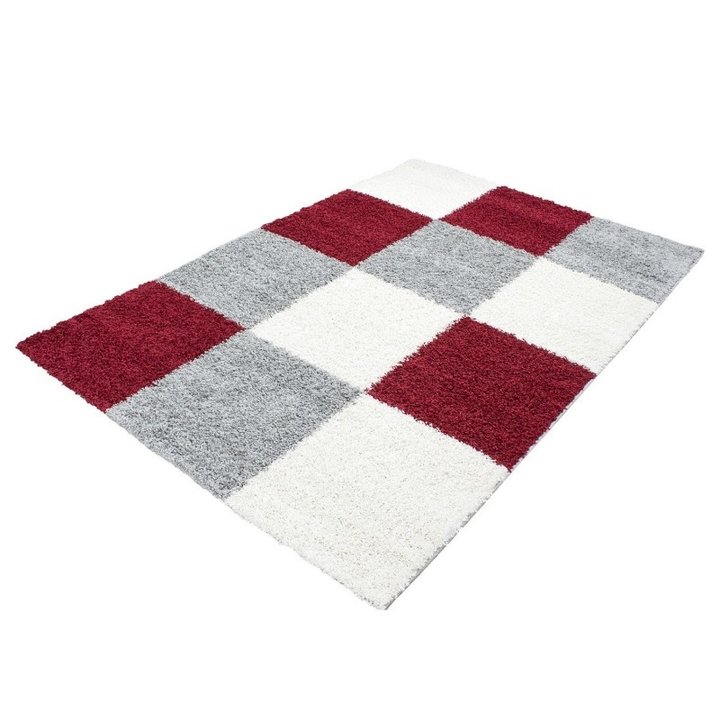 Hoogpolig vloerkleed - Cube Rood