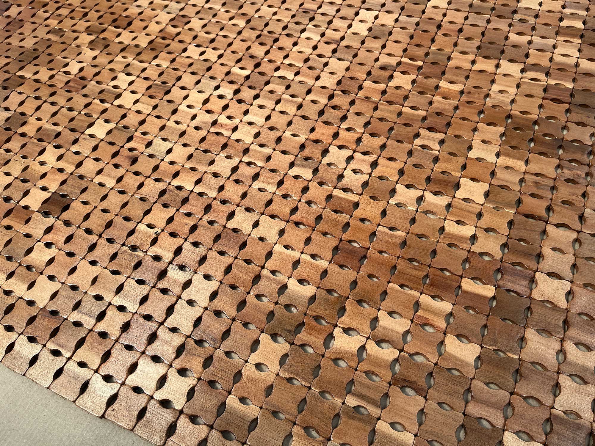 Holzteppich 'Rarung', Akazienholz natur, B 200 cm, L 140 cm von fischer's lagerhaus