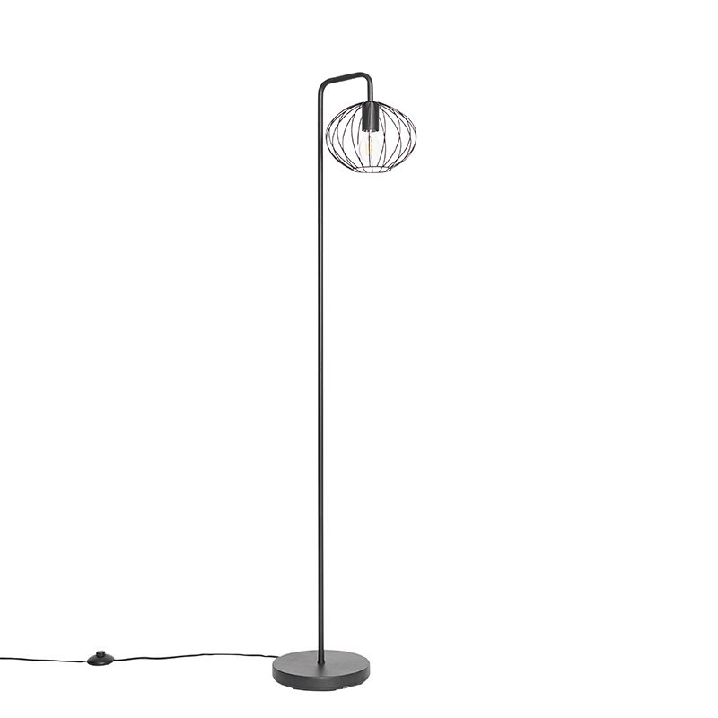 Industriële vloerlamp zwart 23 cm - Margarita