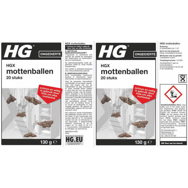 HGX mottenballen