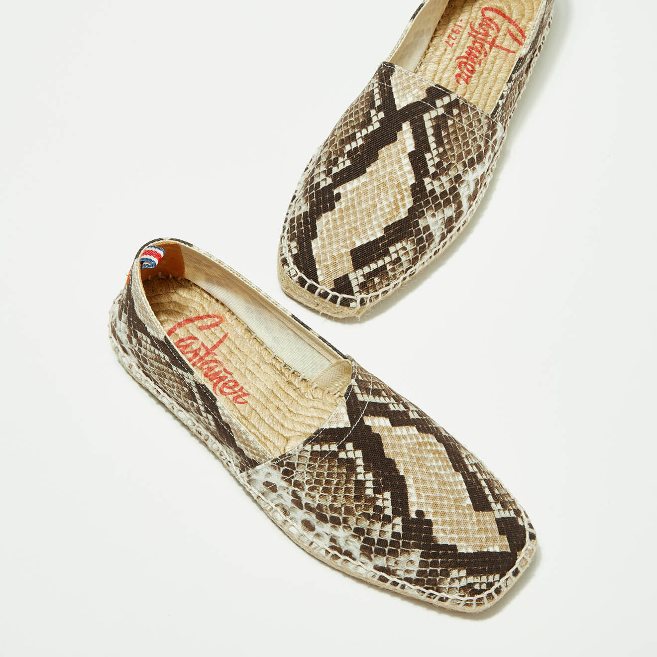 Castaner Espadrilles Pablo imprimées reptile taupe