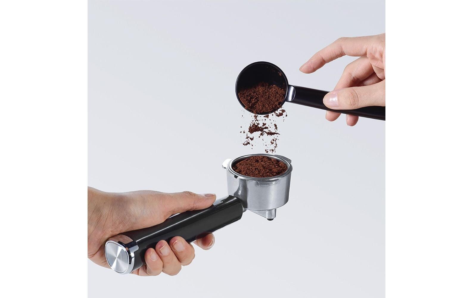 Siebträgermaschine Coffea P10S Silber<br>Manuelle Espressomaschine