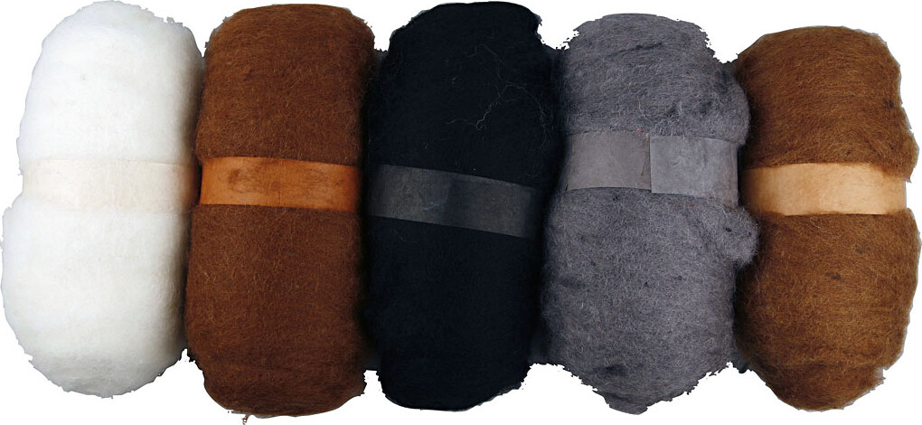 Kartet Uld - Natur - 5X100 G