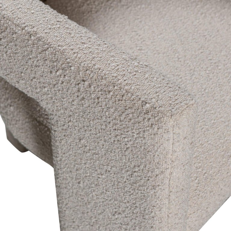 WOOOD Tiwa eetkamerstoel bouclé beige