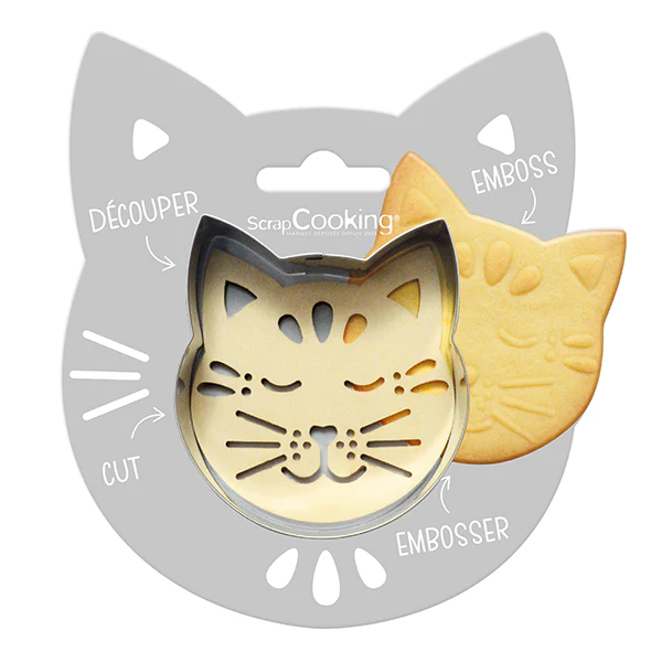Emporte-pièce et embosseur Chat Scrapcooking