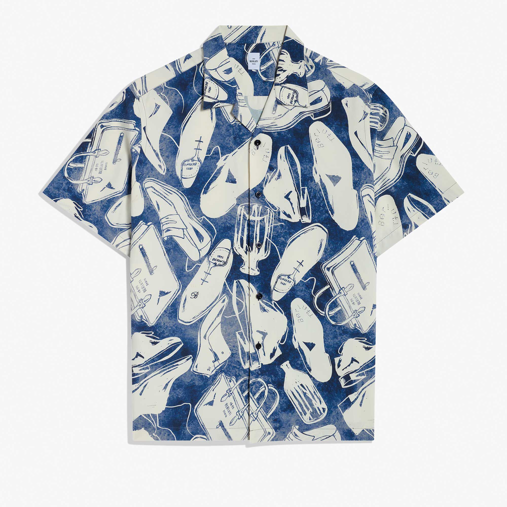 Chemise À Manches Courtes En Soie Avec Imprime Summer Iconic