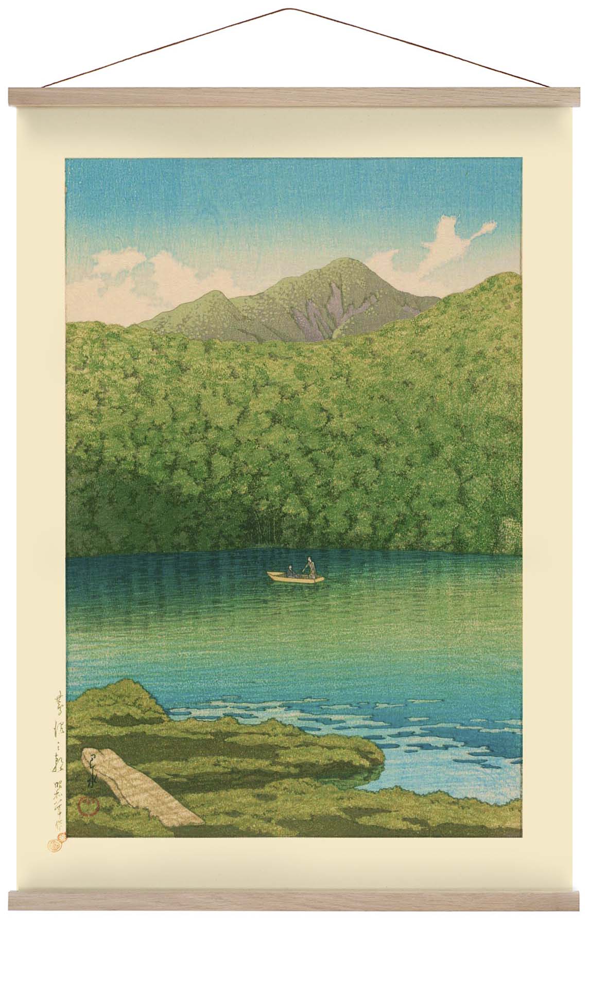 Morgen am Tsutanuma-Teich Kunstdruck Hasui