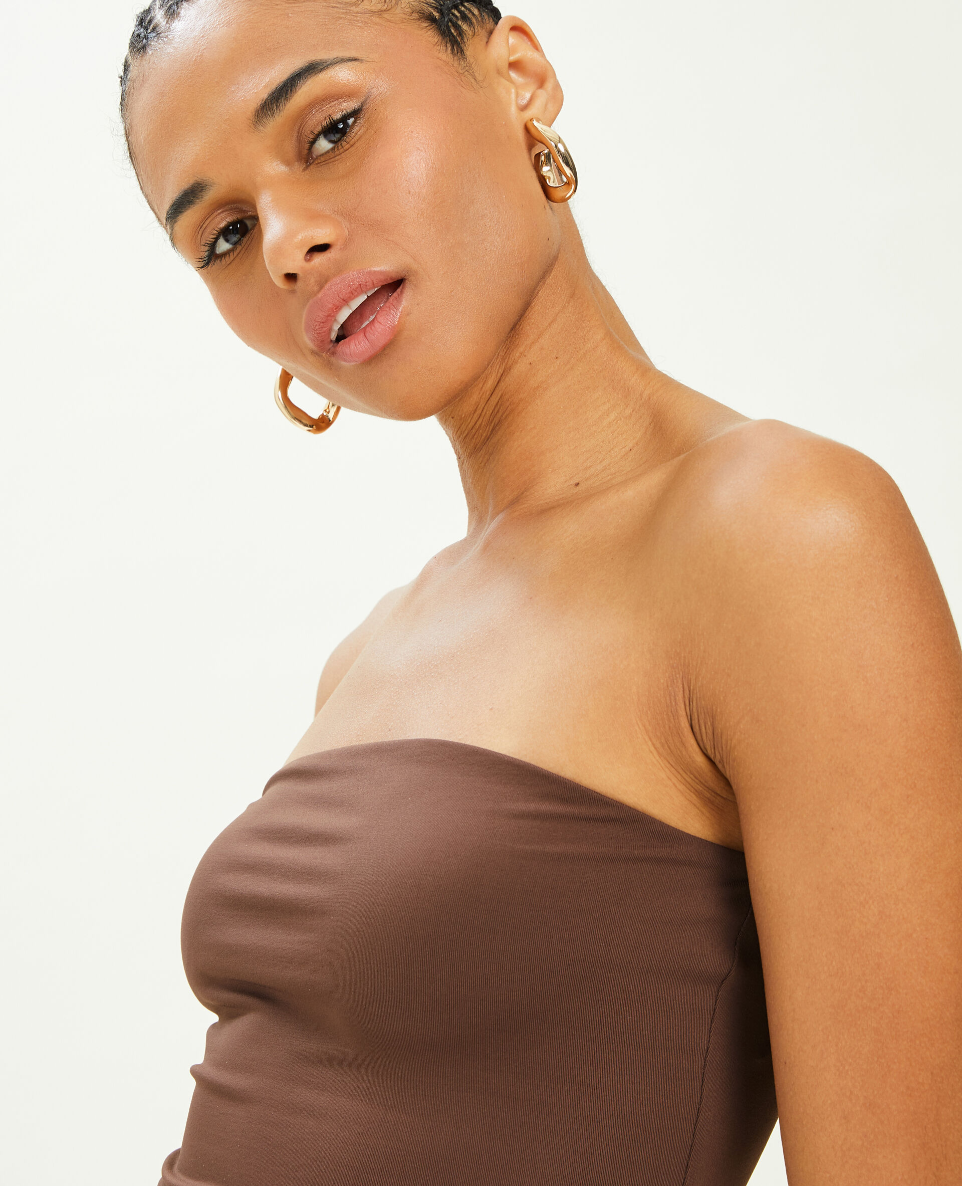 Top bustier - Marron
