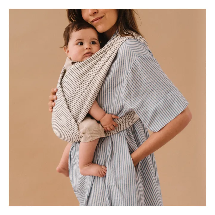 Studio Romeo Porte-bébé Stripes en coton bio | Blanc