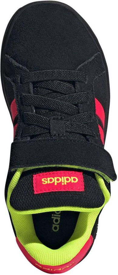 Adidas Grand Court 00s El C sneakers zwart rood Uitneembare zool