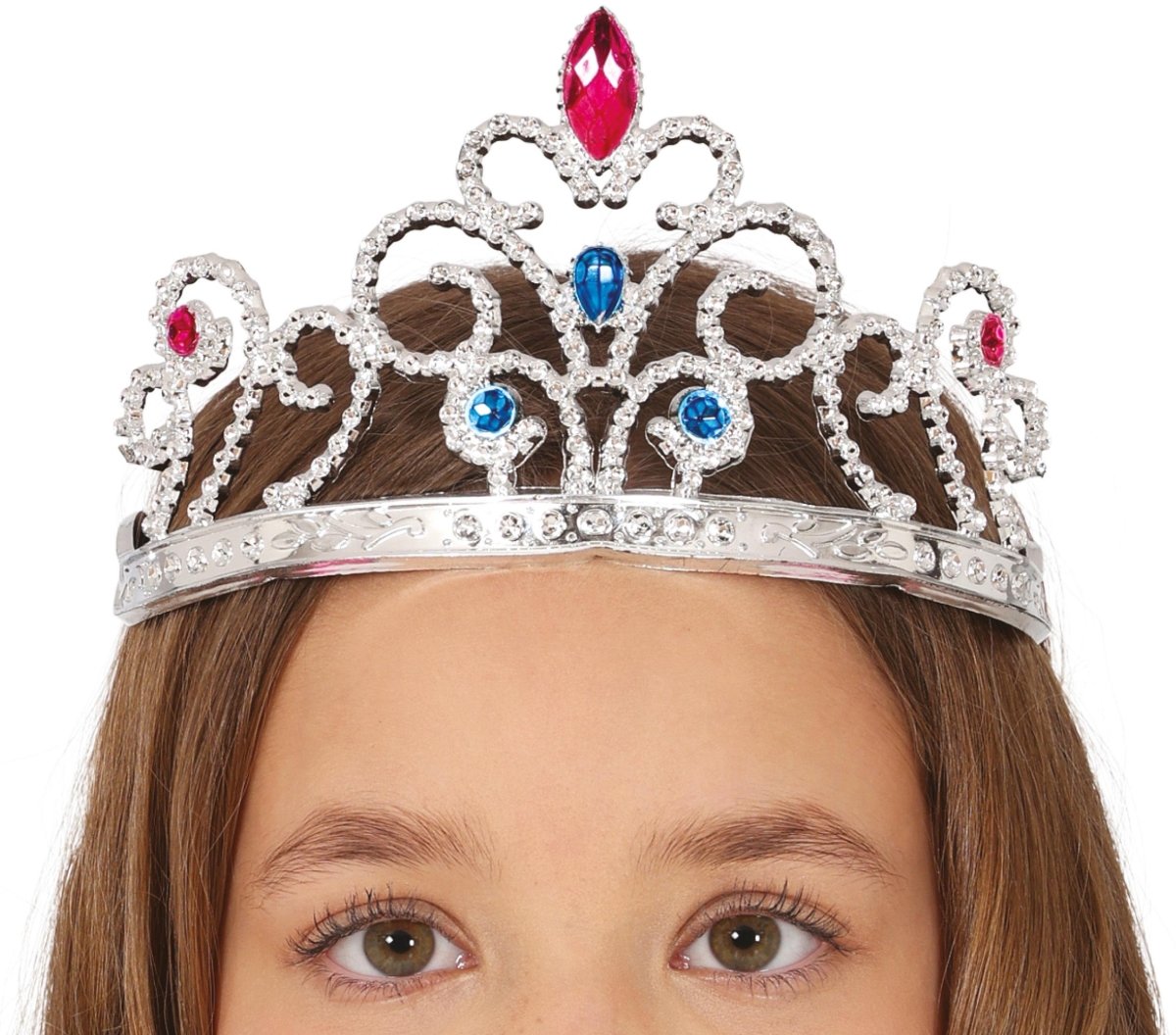 Zilveren Tiara Kind Met Edelstenen