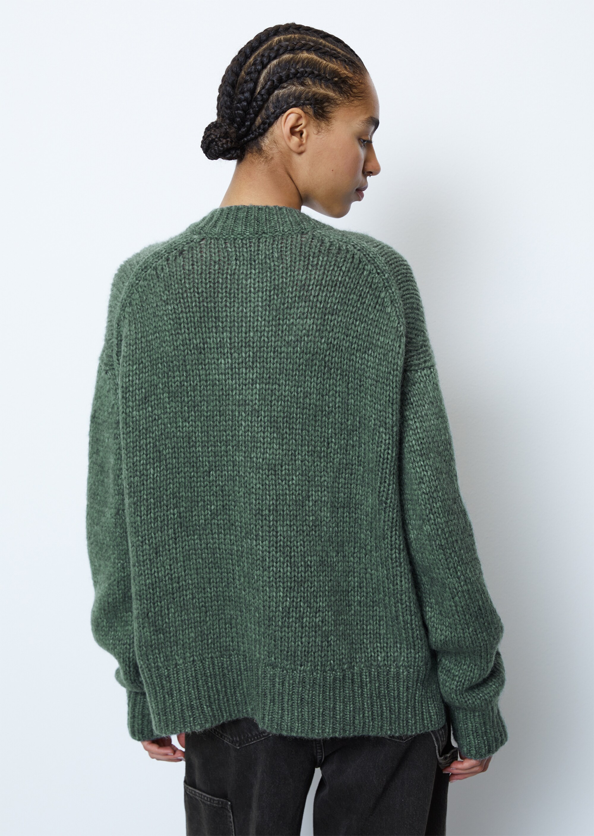 Softer Rundhals-Cardigan cropped aus kuscheligem Garn-Mix