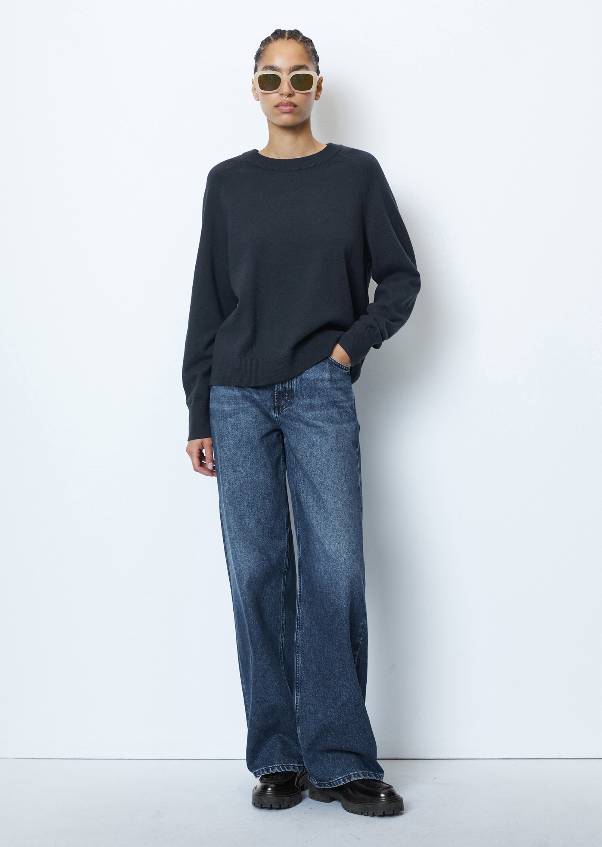 Basic Pullover regular aus Soft-Cotton-Stretch