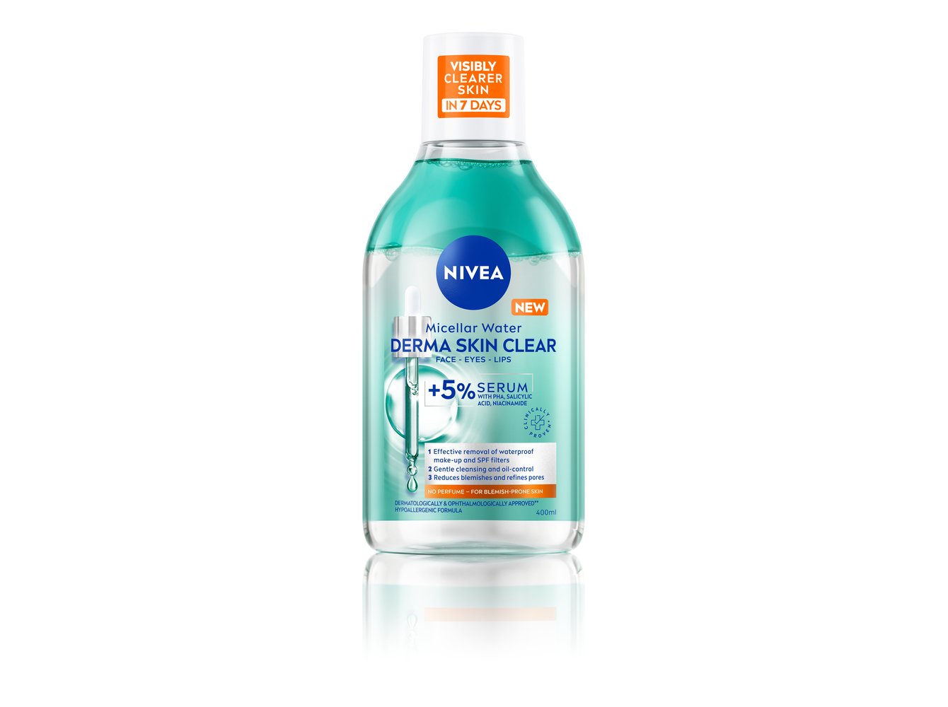 ÃGUA MICELAR NIVEA DERMA SKIN CLEAR 400ML