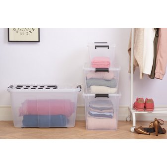 Boîte de rangement HOME BOX, 30 L, transparent